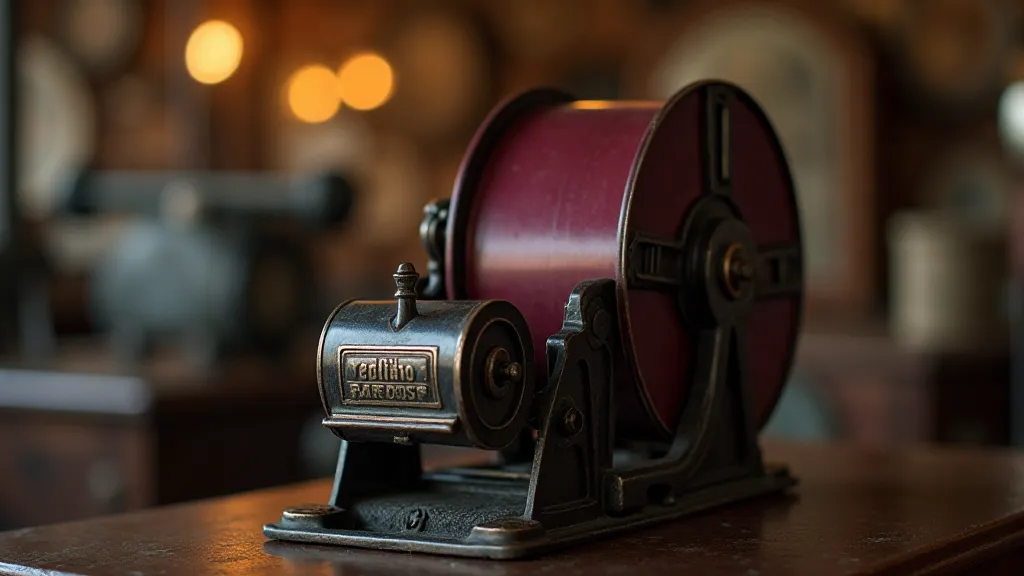 Burgundy typewriter ribbon spool