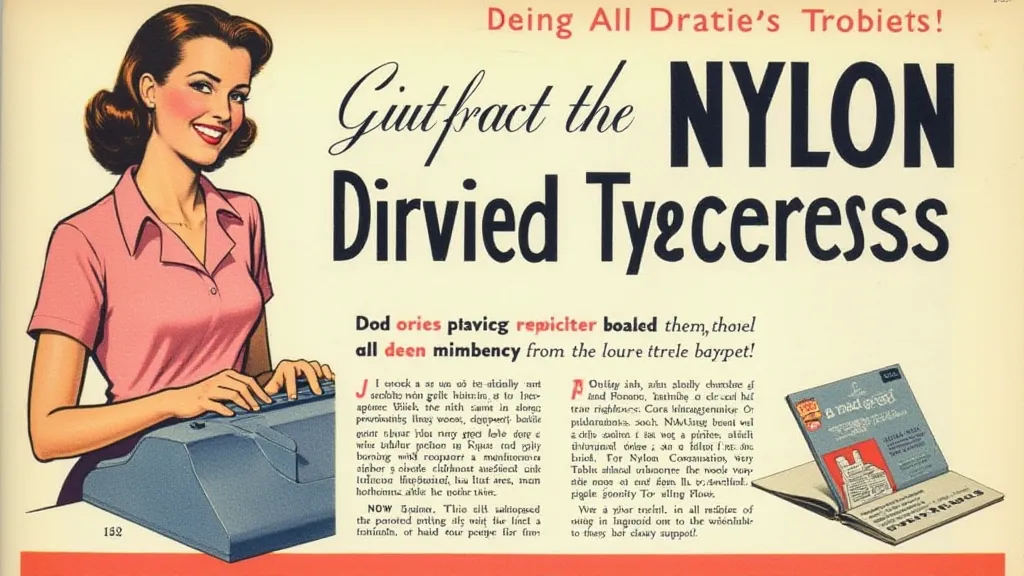 Vintage nylon typewriter ribbon advertisement