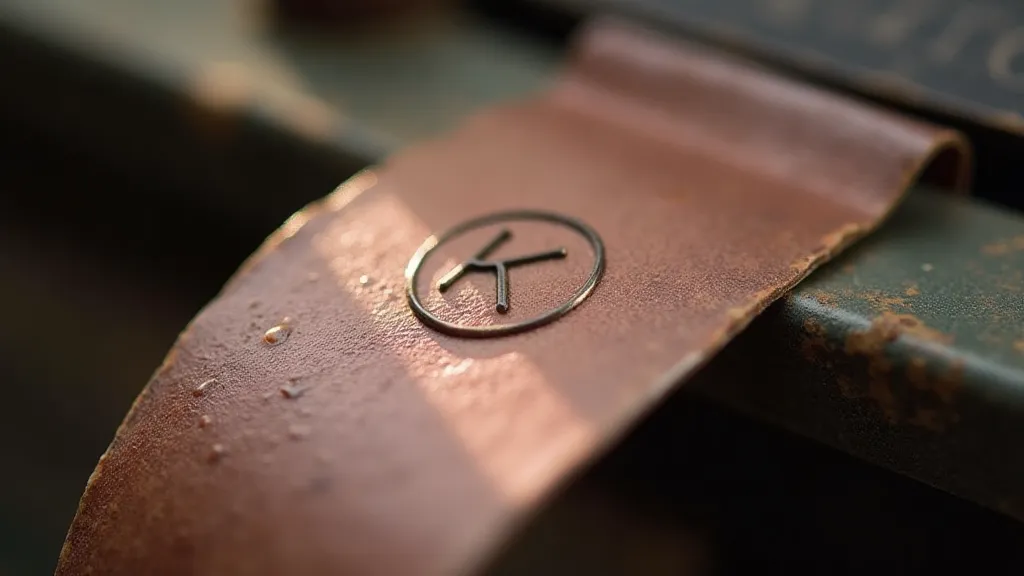 Faint marking on vintage ribbon