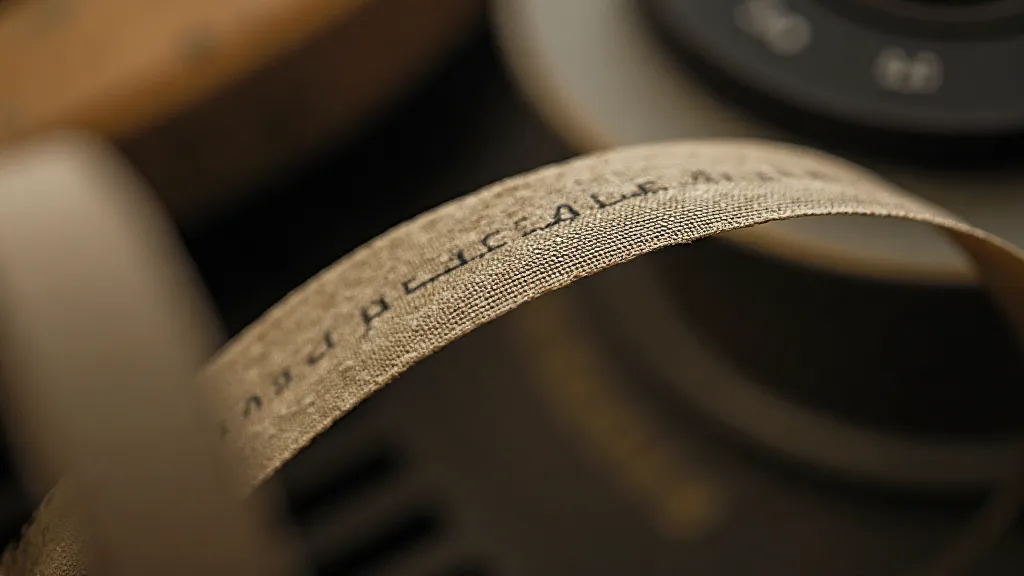 Antique ribbon spool showing weave detail