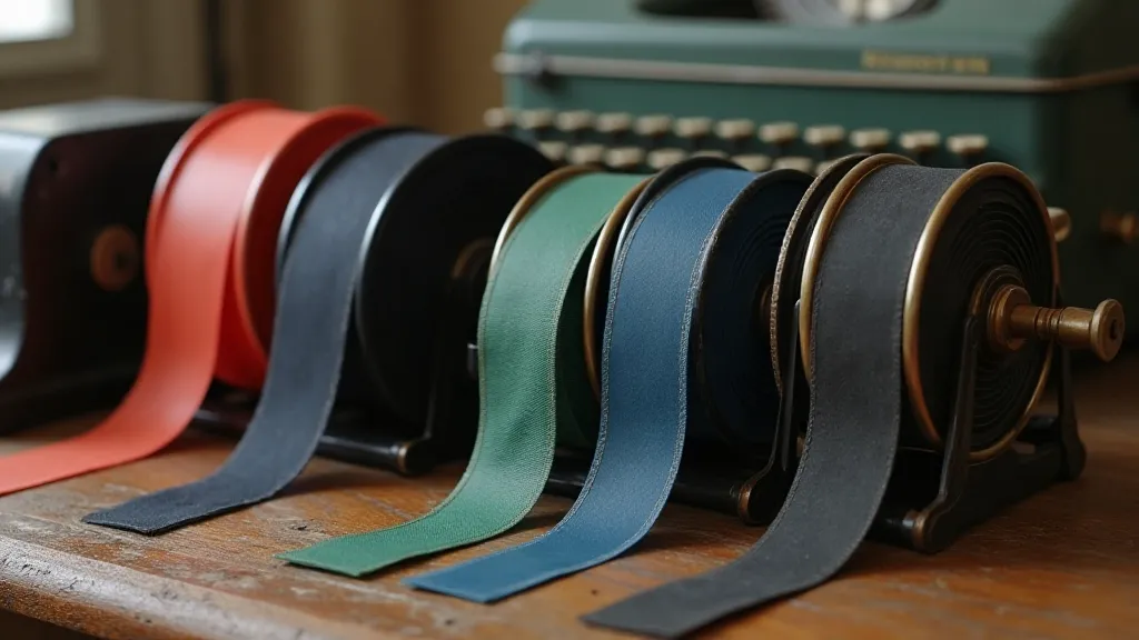 Collection of antique typewriter ribbons