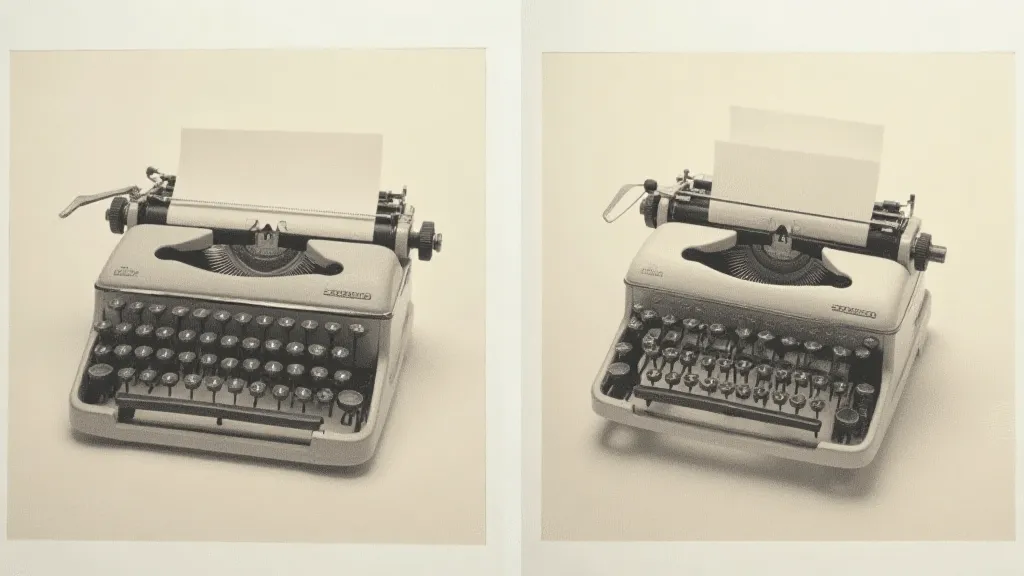 Comparison of silk and nylon typewriter prints